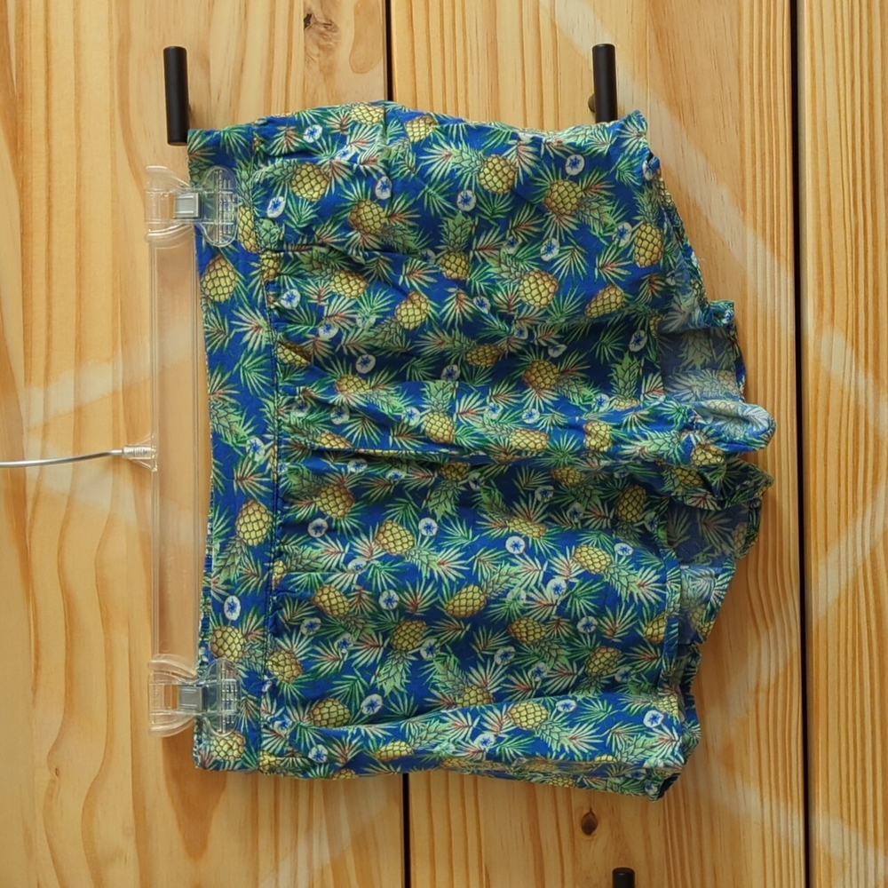 Blue Shorts with Pineapple Print Size Small